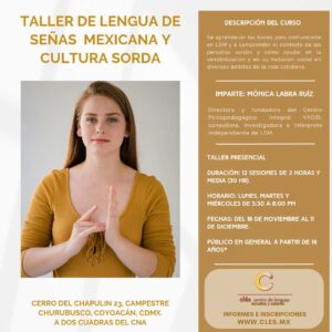 TALLER DE LSM Y CULTURA SORDA